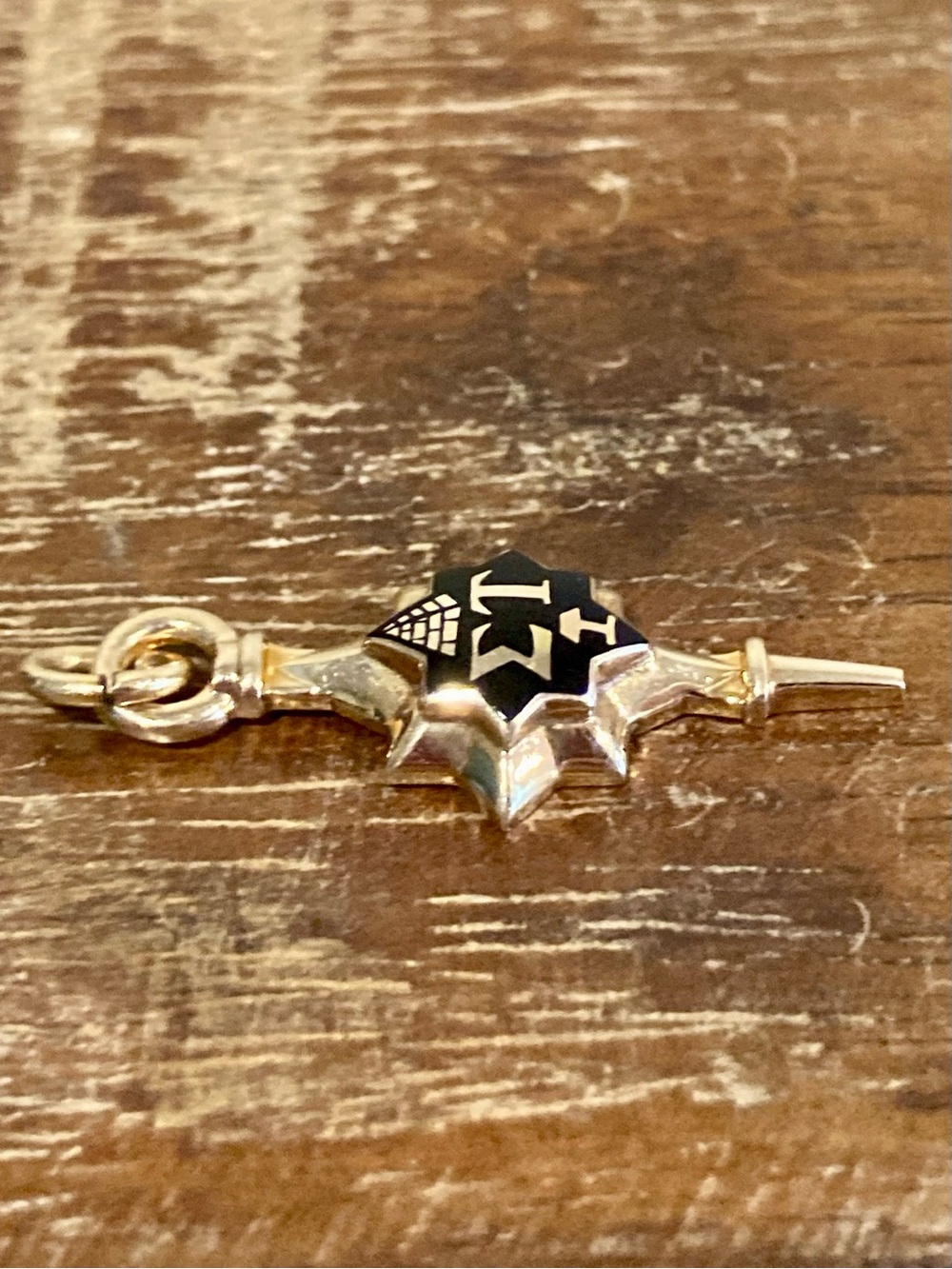 SIGMA TAU Engineering Honor Society Fraternity Key/Pendant with Black Enamel - Picture 2 of 10